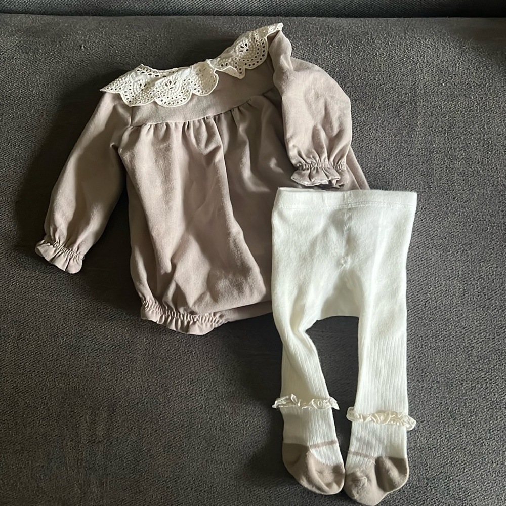 Vintage baby girl romper